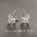 Diamond Dealer Retirement Event Champagne 0.75 cttw Round Brilliant Cut Diamond Stud Earrings 15580