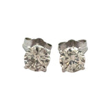 Champagne 1.00 cttw Round Brilliant Cut Diamond Stud Earrings