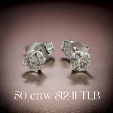 Diamond Dealer Retirement Event Champagne 0.50 cttw Round Brilliant Cut Diamond Stud Earrings 15574