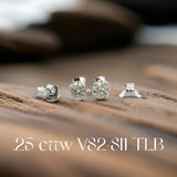Diamond Dealer Retirement Event Champagne 0.25 cttw Round Brilliant Cut Diamond Stud Earrings 15566