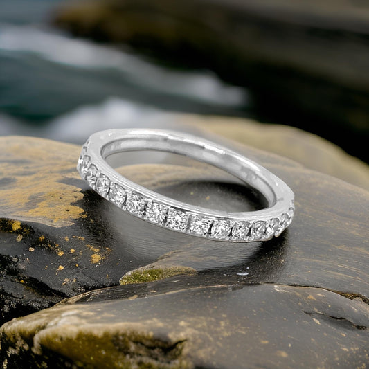 Maya Lianna Diamond and 14K White Gold Anniversary Ring