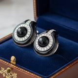 Onyx, Diamond and 18K Yellow Gold Earrings