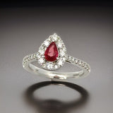 E.H. Collection .52 ct Ruby & Diamond Halo Ring 14409