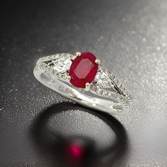 E.H. Collection .95 ct Ruby & Diamond Ring 14405