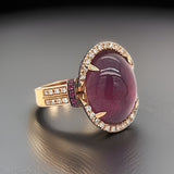 Estate Italian Designer Savoia 11.19 ct Ruby Diamond Ring 13624