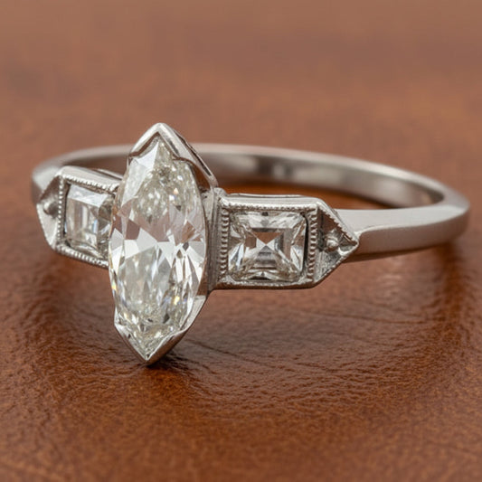 Art Deco Diamond Platinum Ring