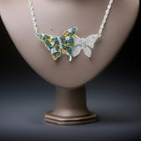 E.H. Collection .68 cttw Multicolor Diamond Butterfly Necklace 13078