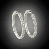 Designer Arato Of Italy 3.20 cttw Diamond In/Out Hoop Earrings 13685