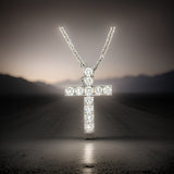 Designer Mira 1.11 cttw Diamond Cross Necklace 13675