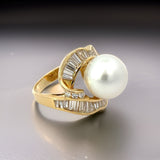 Estate 12.60 mm South Sea Pearl 2.05 cttw Diamond Ring 13521