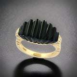 E.H. Collection 10.10 ct Onyx and Diamond Ring 12830