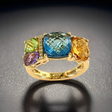 E.H. Collection 7.70 cttw Multicolor Gemstone and Diamond Ring 12812