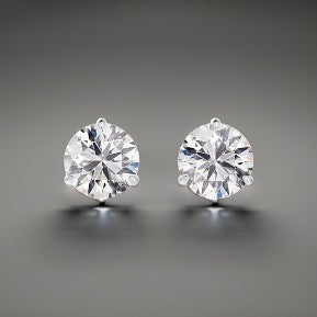 14K White Gold .50 cttw Diamond Earrings 12472