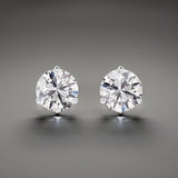 Diamond and 14K White Gold Stud Earrings