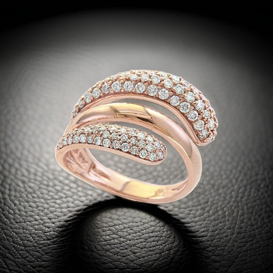 E.H. Collection 14K Rose Gold Diamond Ring 12191