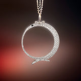 Italian Designer Porrati Diamond and 18K White Gold Pendant