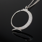 Italian Designer Porrati Diamond and 18K White Gold Pendant