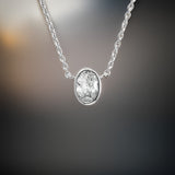 E.H. Collection 18K White Gold .39 ct Diamond Necklace 11485