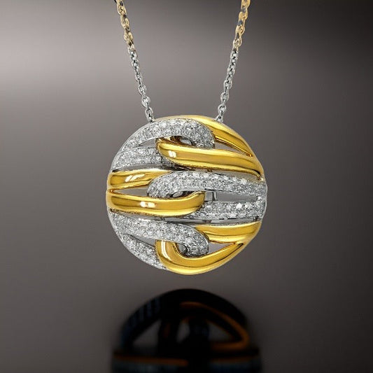 E.H. Collection .45 cttw Diamond Pendant With Chain 11535