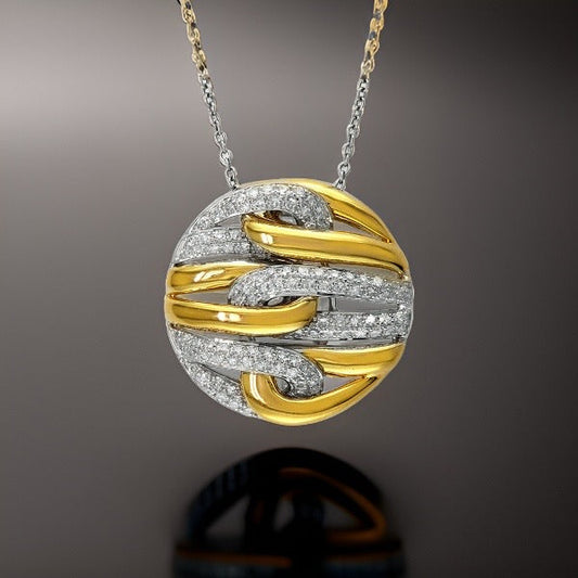 E.H. Collection .45 cttw Diamond Pendant With Chain 11535