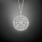 E.H. Collection 1.09 cttw Diamond Pendant with Chain 11506