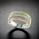 E.H. Collection .60 cttw Diamond 3Tone Gold Ring 11469