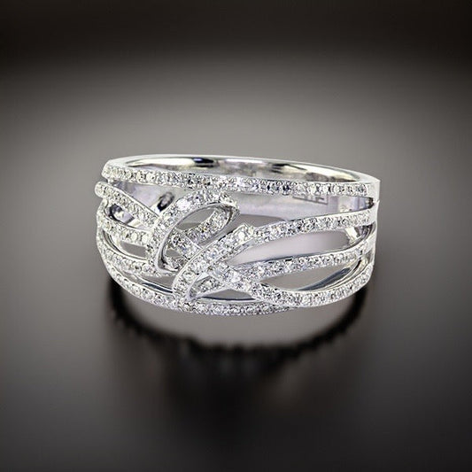 Effy .52 ctw Diamond and 14K White Gold Ring