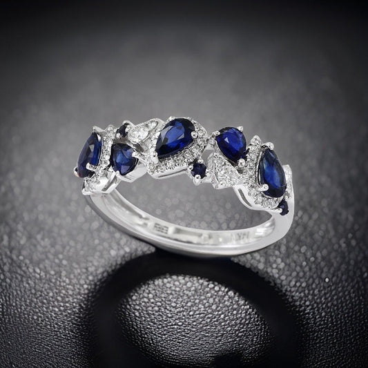 E.H. Collection 1.21 cttw Sapphire and Diamond Ring 11441