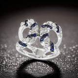 E.H. Collection .64 ct Sapphire and .46 ct Diamond Ring 11400