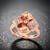 E.H. Collection .22 cttw Diamond 14K Rose Gold Bow Ring 11393