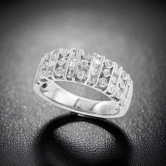 E.H. Collection .47 cttw Diamond White Gold Ring 11377