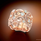 E.H. Collection .56 cttw Diamond 14K Rose Gold Ring 11373