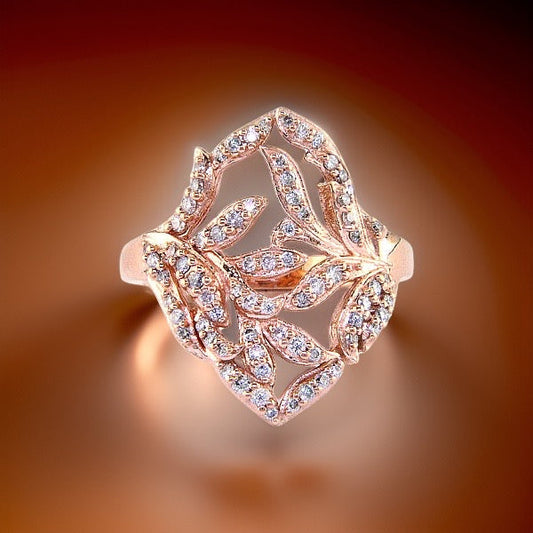 E.H. Collection .45 cttw Diamond 14 Rose Gold Ring 11330