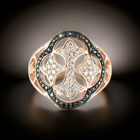 E.H. Collection .57 cttw Diamond 14K Rose Gold Ring 11327