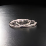 J.E. Caldwell Diamond and 14K White Gold Hoop Earrings