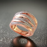 E.H. Collection .33 cttw Diamond 14K Rose Gold Ring 05199