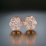 Maya Lianna Diamond and 14K Rose Gold Cluster Earrings