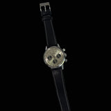 Estate Breitling No. 815 Long Playing Collector's Watch 52 Hour Power Reserve. Rare Circa 1970 (Black Leather Strap)