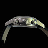 Estate Breitling No. 815 Long Playing Collector's Watch 52 Hour Power Reserve. Rare Circa 1970 (Black Leather Strap)