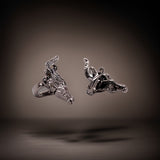 Black Rhodium .20 cttw Diamond Horse Earrings 03886