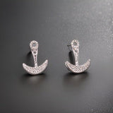 Clyde Duneier Anchor Diamond 14K White Gold Earrings