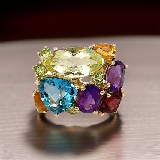 E.H. Collection 14.50 cttw Multi Stone Ring 14389