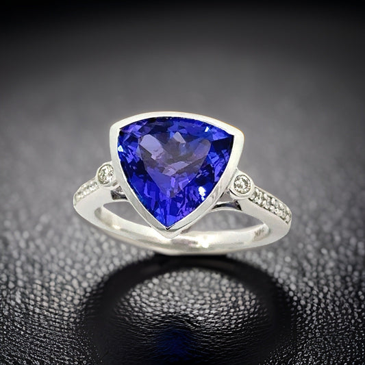 E.H. Collection 4.94 ct Tanzanite & Diamond Ring 14410