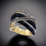 E.H. Collection 3.25 ct Onyx & Diamond Ring 14376