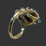 Estate Contemporary Diamond Cluster 14Kt White & Yellow Gold Ring