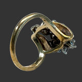 Estate Contemporary Diamond Cluster 14Kt White & Yellow Gold Ring