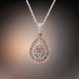 E.H. Collection .54 cttw Diamond Pendant With Chain 11493