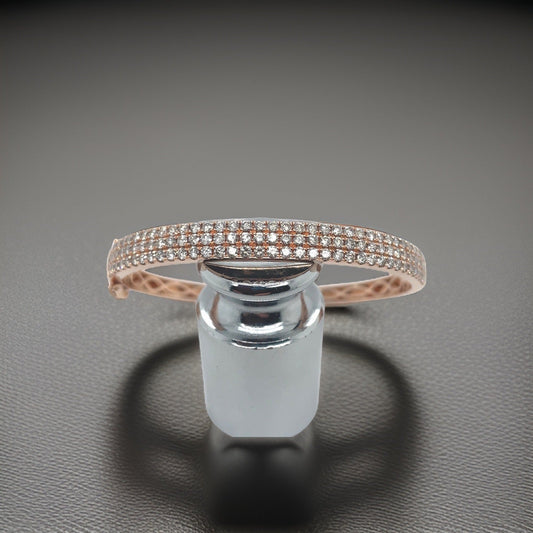 Diamond and 14K Rose Gold Bangle