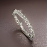 White Gold 3.20 cttw Diamond Bangle 03600