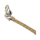 Estate Double Head Panther Enamel Diamond Bracelet 18K Yellow Gold 15686